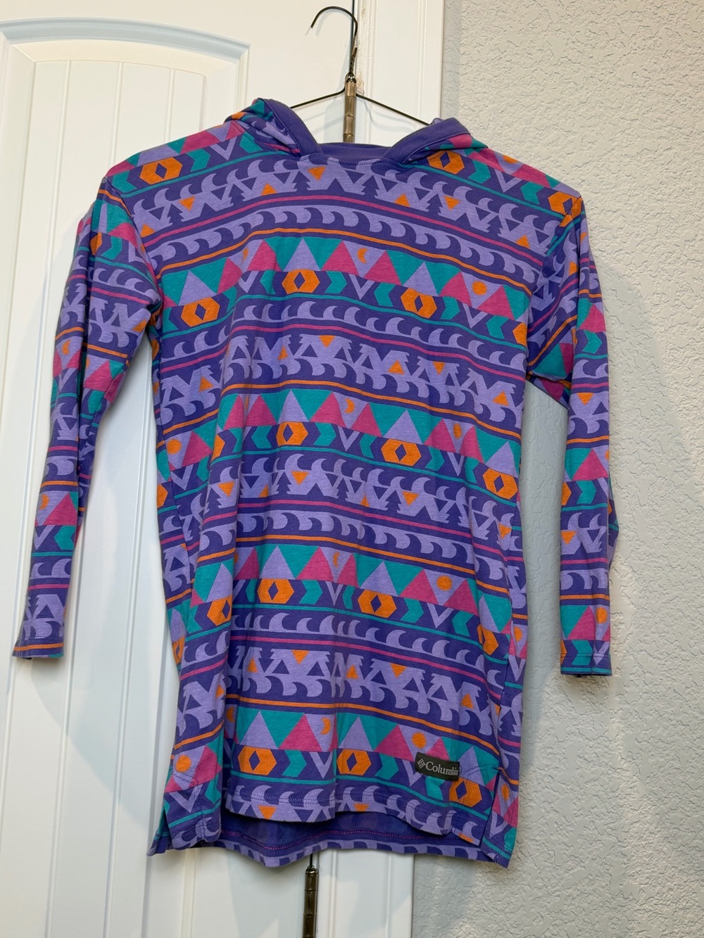 Columbia Kids' Purple Geometric Hooded pullover